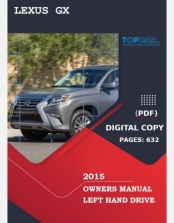 2015 LEXUS GX 460 OWNERS MANUAL 